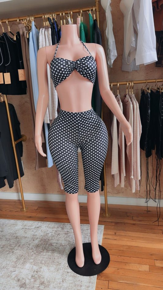 Black Dot capri set